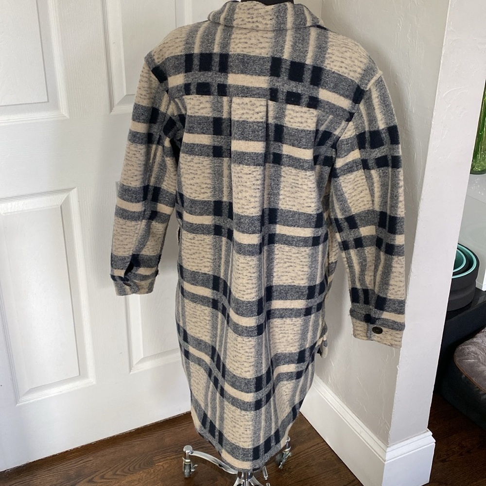 RAILS JARO OVERSIZED PLAID COAT IN TAN PACIFIC - Picture 5 of 7